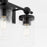 Quorum Lee Blvd 2Lt Vanity, Matte Black/Clear/Fluted