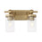 Quorum Lee Blvd 2Lt Vanity, Aged Brass/Clear/Fluted