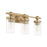 Quorum Lee Blvd 3Lt Vanity, Aged Brass/Clear/Fluted - 560-3-80