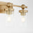 Quorum Lee Blvd 3Lt Vanity, Aged Brass/Clear/Fluted
