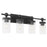 Quorum Lee Blvd 4Lt Vanity, Matte Black/Clear/Fluted