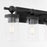 Quorum Lee Blvd 4Lt Vanity, Matte Black/Clear/Fluted