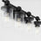Quorum Lee Blvd 4Lt Vanity, Matte Black/Clear/Fluted