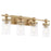 Quorum Lee Blvd 4Lt Vanity, Aged Brass/Clear/Fluted
