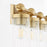 Quorum Lee Blvd 4Lt Vanity, Aged Brass/Clear/Fluted