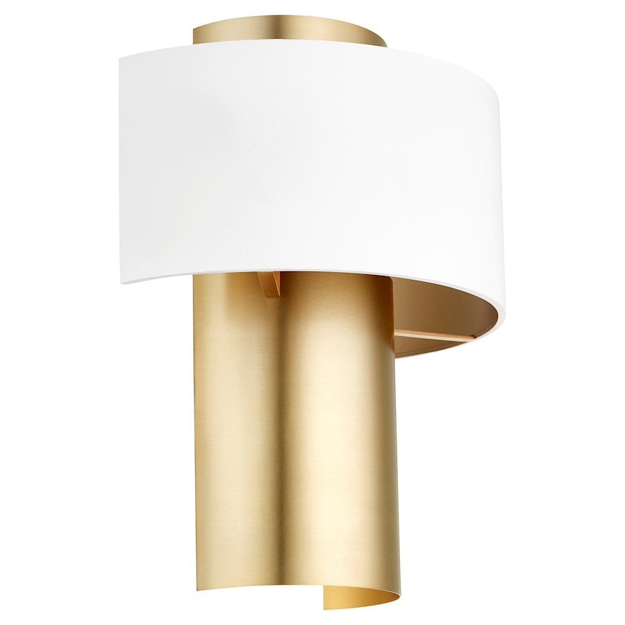 Quorum 1/2 Cylinder Drum, Studio White/Aged Brass