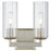 Quorum Merrick 2Lt Vanity, Aged Silver Leaf/Clear/Fluted