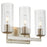 Quorum Merrick 3Lt Vanity, Aged Silver Leaf/Clear/Fluted