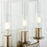 Quorum Merrick 3Lt Vanity, Aged Silver Leaf/Clear/Fluted