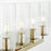 Quorum Merrick 4Lt Vanity, Aged Silver Leaf/Clear/Fluted