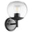 Quorum Lyon 1 Light Wall Mount, Matte Black/Clear