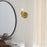 Quorum Lawton 1 Light Wall Mount, Brushed Brass/Clear
