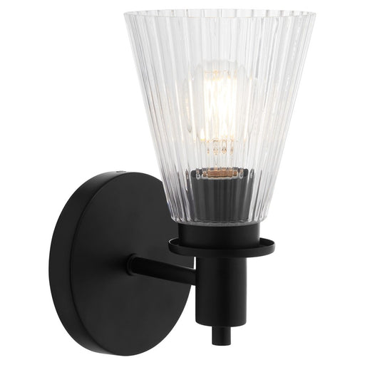 Quorum Lawton 1 Light Wall Mount, Matte Black