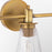 Quorum Lawton 3 Light Vanity, Brushed Brass/Clear