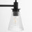 Quorum Lawton 3 Light Vanity, Matte Black/Clear
