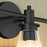 Quorum Lawton 3 Light Vanity, Matte Black/Clear
