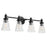 Quorum Lawton 4 Light Vanity, Matte Black/Clear - 5803-4-59