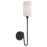 Quorum Charlotte 1Lt Wall Mount, Matte Black/White