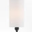 Quorum Charlotte 1Lt Wall Mount, Matte Black/White