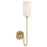 Quorum Charlotte 1Lt Wall Mount, Aged Brass/White