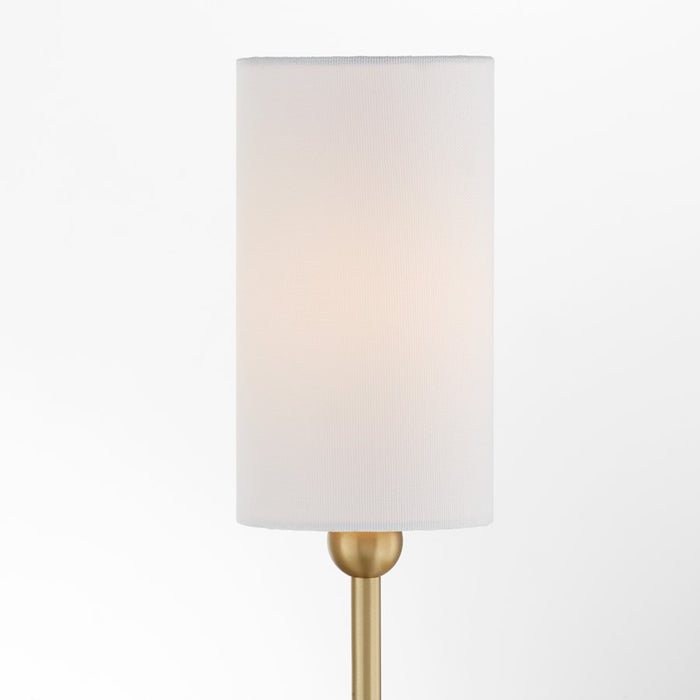 Quorum Charlotte 1Lt Wall Mount, Aged Brass/White