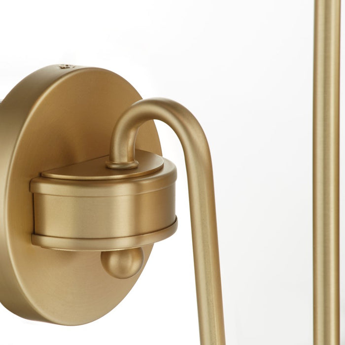 Quorum Charlotte 1Lt Wall Mount, Aged Brass/White