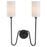 Quorum Charlotte 2Lt Wall Mount, Matte Black/White