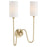 Quorum Charlotte 2Lt Wall Mount, Aged Brass/White