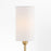 Quorum Charlotte 2Lt Wall Mount, Aged Brass/White