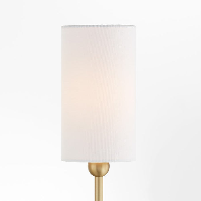 Quorum Charlotte 2Lt Wall Mount, Aged Brass/White