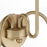 Quorum Charlotte 3Lt Wall Mount, Aged Brass/White