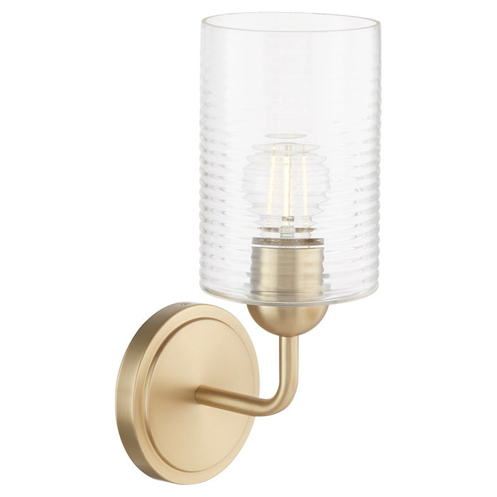 Quorum Charlotte 1Lt Wall Mount, Aged Brass/Clear
