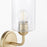 Quorum Charlotte 1Lt Wall Mount, Aged Brass/Clear