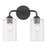 Quorum Charlotte 2Lt Vanity, Matte Black/Clear