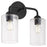 Quorum Charlotte 2Lt Vanity, Matte Black/Clear
