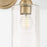 Quorum Charlotte 2Lt Vanity, Aged Brass/Clear
