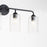 Quorum Charlotte 4Lt Vanity, Matte Black/Clear