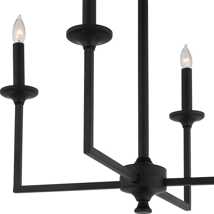 Quorum Eldorado 4Lt Chandelier, Matte Black