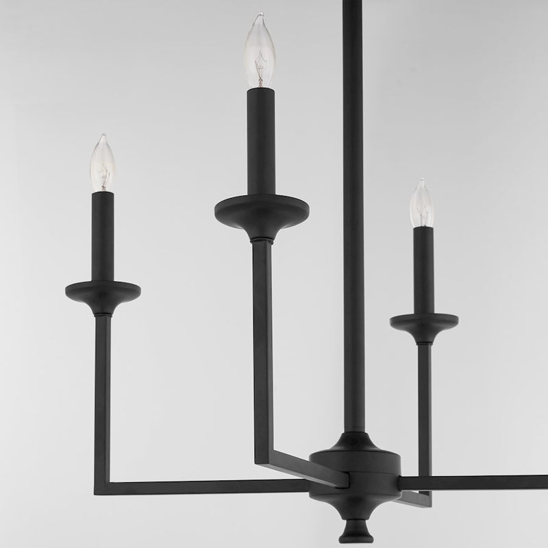 Quorum Eldorado 4Lt Chandelier, Matte Black