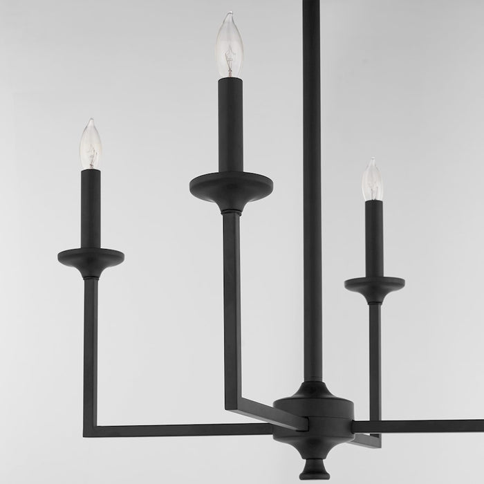 Quorum Eldorado 4Lt Chandelier, Matte Black