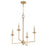 Quorum Eldorado 4Lt Chandelier, Aged Brass - 6005-4-80