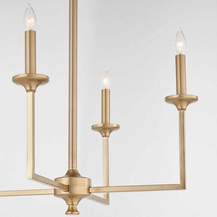 Quorum Eldorado 4Lt Chandelier, Aged Brass