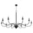Quorum Maryse 10Lt Chandelier, Matte Black
