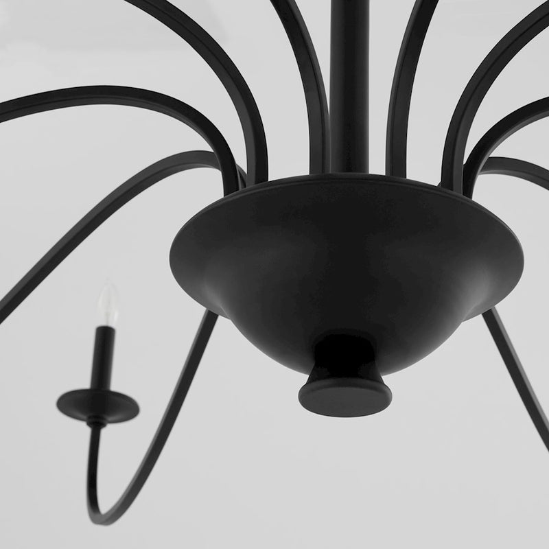 Quorum Maryse 10Lt Chandelier, Matte Black