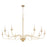 Quorum Maryse 10Lt Chandelier, Aged Brass