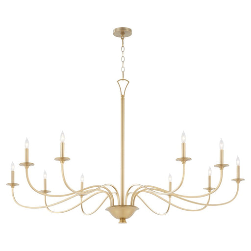 Quorum Maryse 10Lt Chandelier, Aged Brass