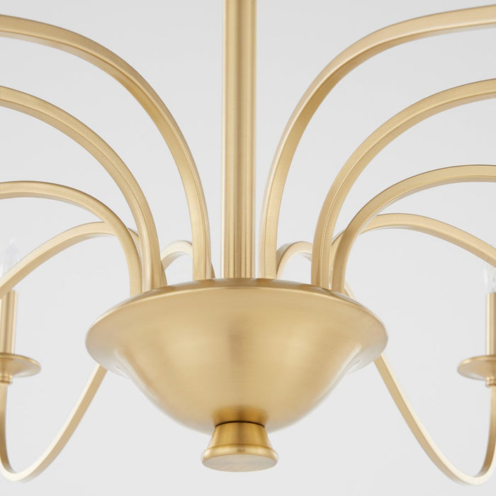 Quorum Maryse 10Lt Chandelier, Aged Brass