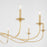 Quorum Maryse 10Lt Chandelier, Aged Brass
