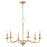 Quorum Maryse 6Lt Chandelier, Aged Brass - 6021-6-80