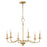 Quorum Maryse 6Lt Chandelier, Aged Brass